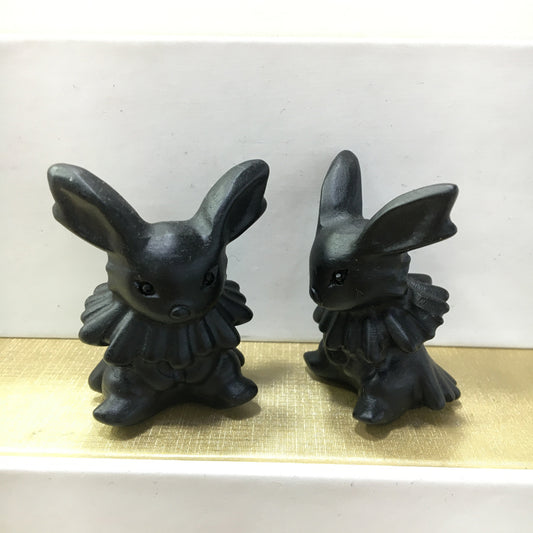 Jolteon carving Black obsidian Yooperlite Carving Natural crystal Pokemon carved