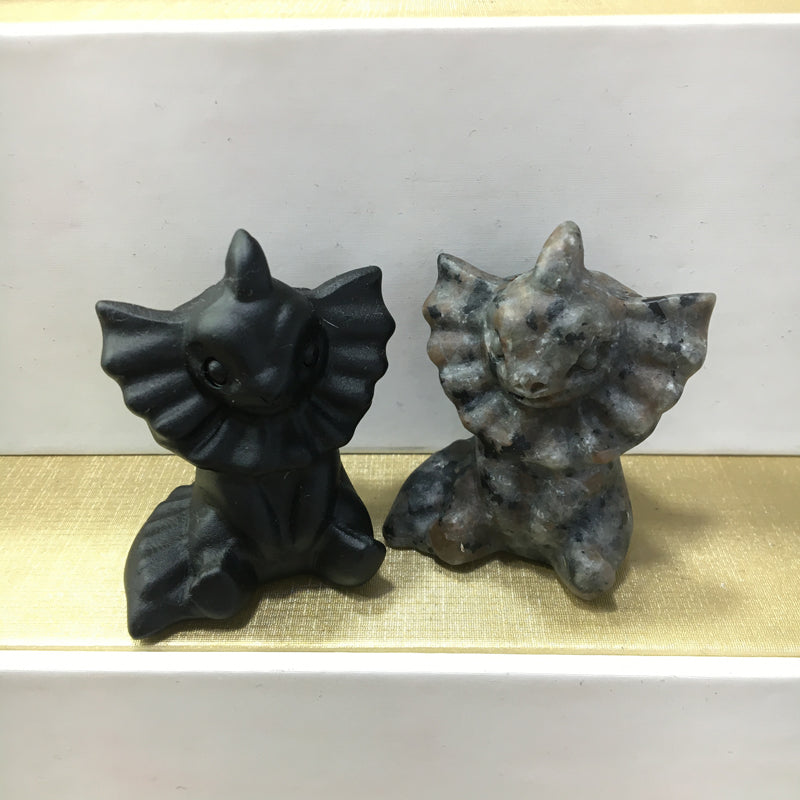 Vaporeon carving Black obsidian Yooperlite Carving Natural crystal Pokemon carved