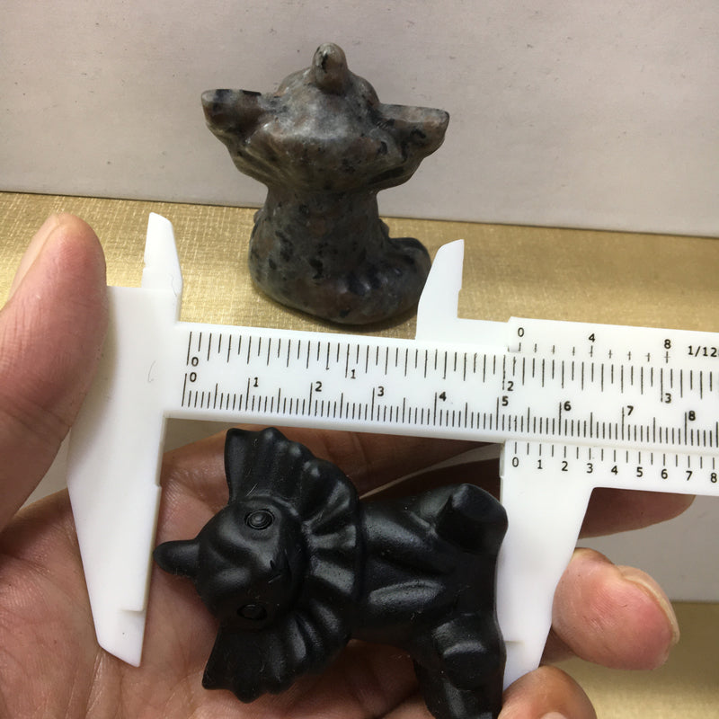 Vaporeon carving Black obsidian Yooperlite Carving Natural crystal Pokemon carved