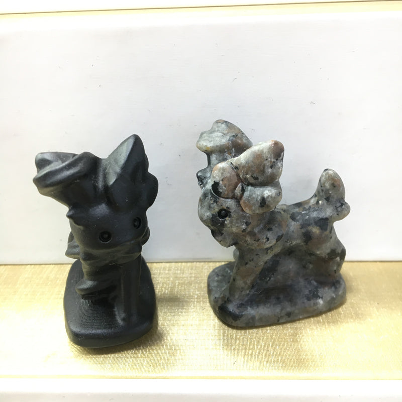 Sylveon carving Black obsidian Yooperlite Carving Natural crystal Pokemon carved