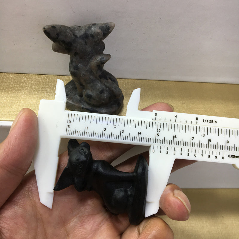 Espeon carving Black obsidian Yooperlite Carving Natural crystal Pokemon carved