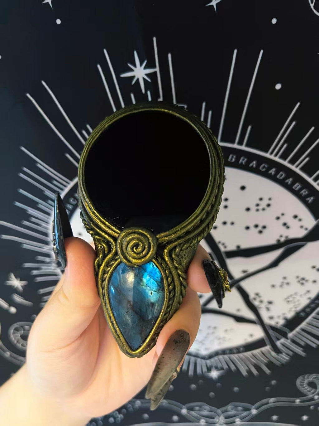 Handmade Natural Black Obsidian Scrying Mirror/Magic Obsidian Witch Mirror/Crystal Quartz Mirror/Manifest Altar Tool