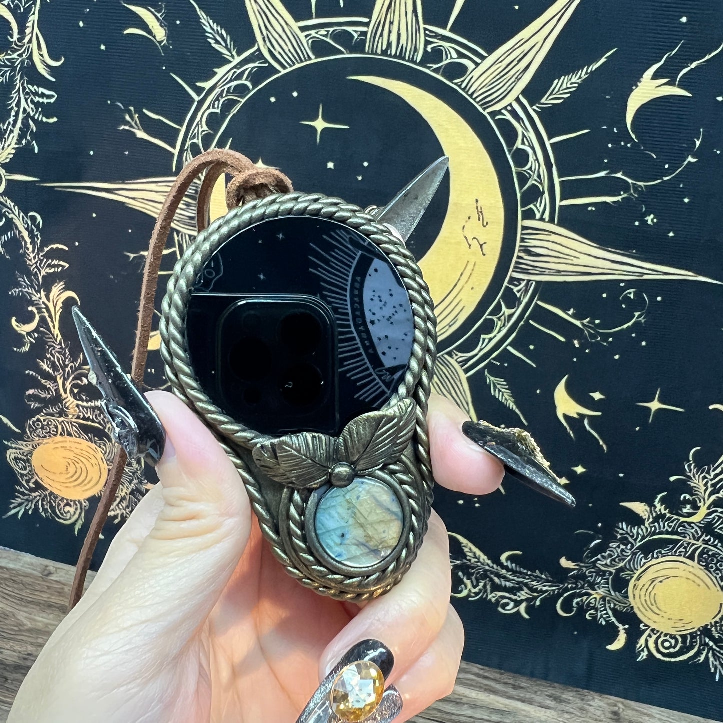 Handmade Natural Black Obsidian Scrying Mirror/Magic Obsidian Witch Mirror/Crystal Quartz Mirror/Manifest Altar Tool