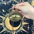 Handmade Natural Black Obsidian Scrying Mirror pendant/Magic Obsidian Witch Mirror/Crystal Quartz Mirror/Manifest Altar Tool