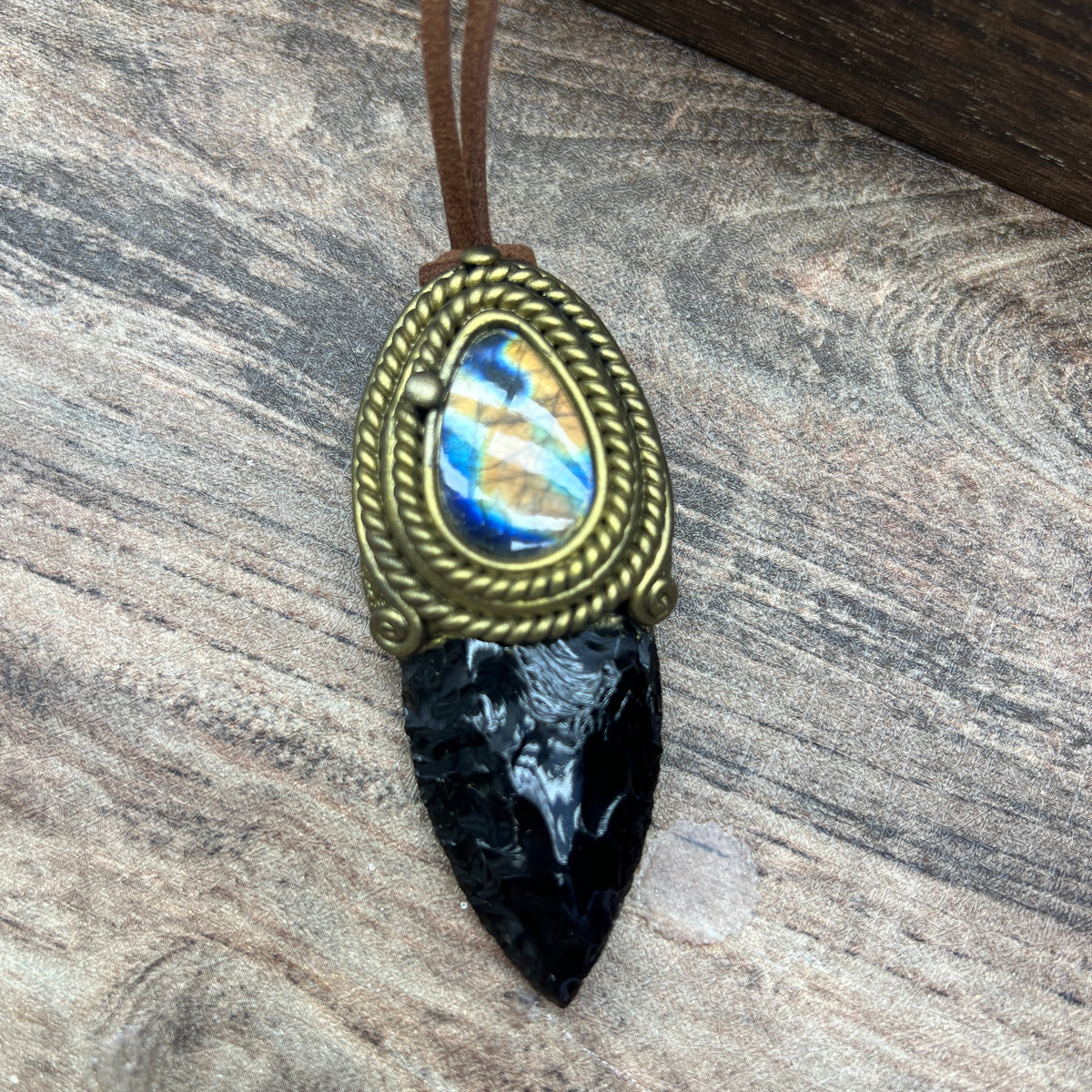 Handmade Natural Black Obsidian Knife pendant/Magic Obsidian Witch Wand Blade necklace/amulet pendant/Manifest Altar Tool