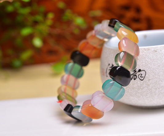 Mixed Color Agate bracelet Gemstone Bracelet crystal bracelet