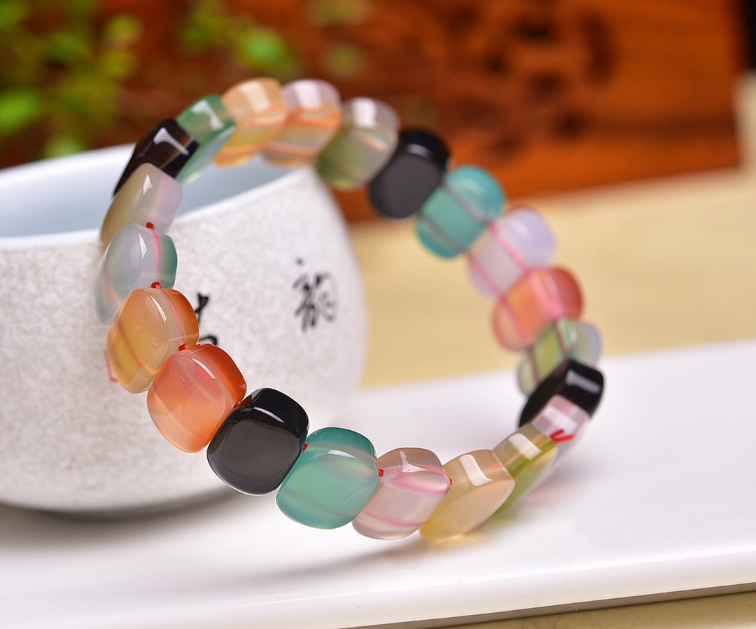 Mixed Color Agate bracelet Gemstone Bracelet crystal bracelet