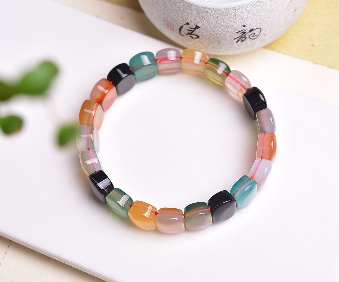 Mixed Color Agate bracelet Gemstone Bracelet crystal bracelet