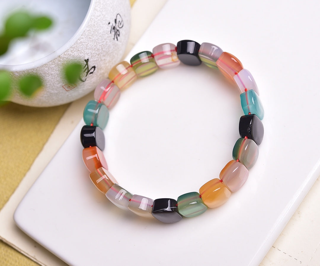 Mixed Color Agate bracelet Gemstone Bracelet crystal bracelet