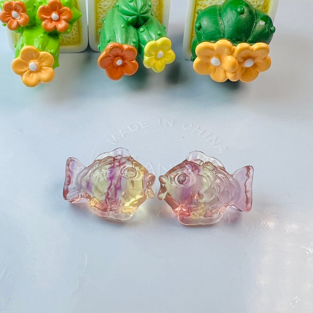 Mini Fluorite clownfish Carving Gemstone carving crystal carving