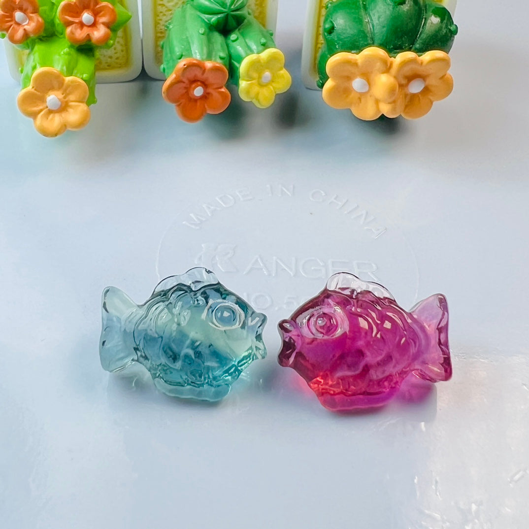 Mini Fluorite clownfish Carving Gemstone carving crystal carving