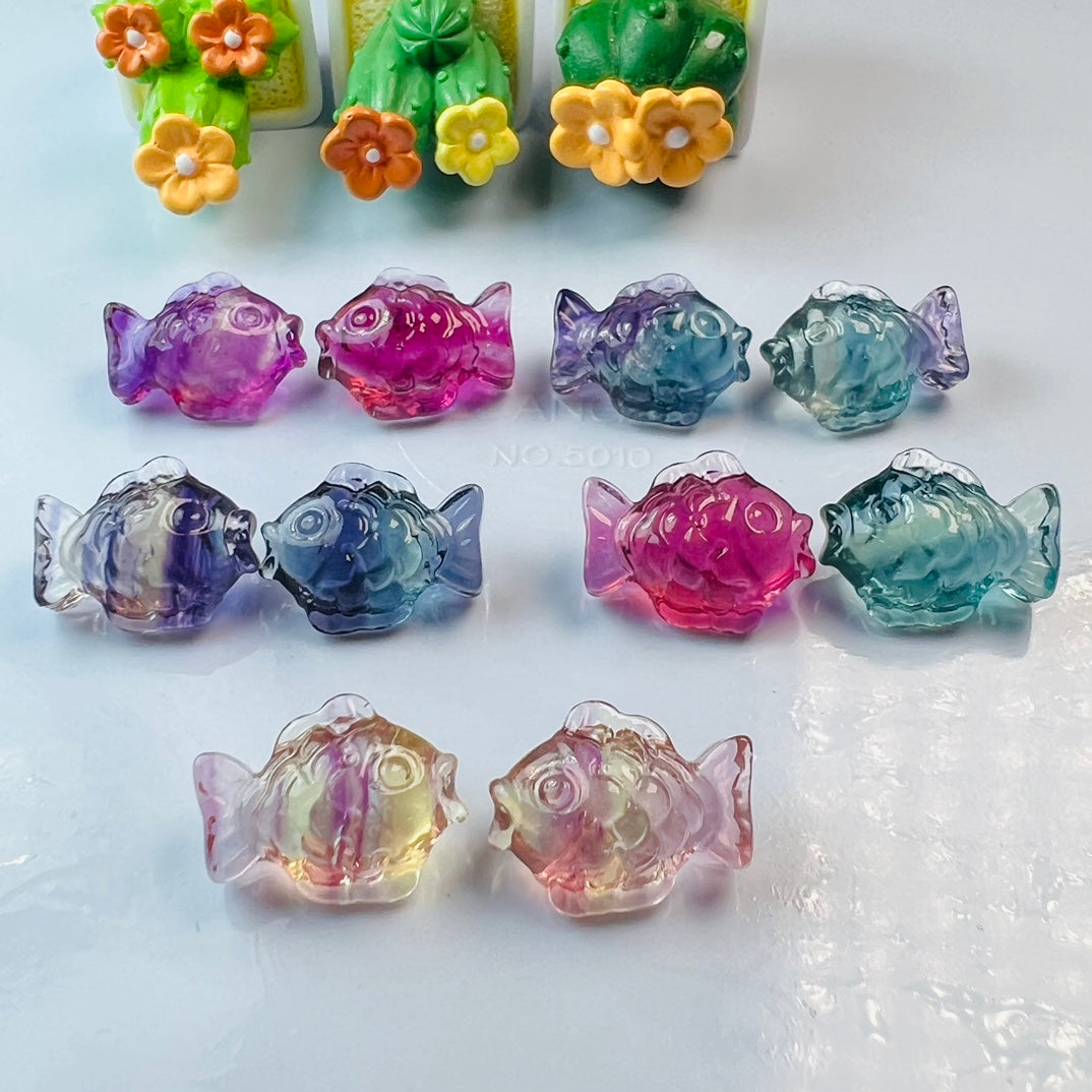 Mini Fluorite clownfish Carving Gemstone carving crystal carving