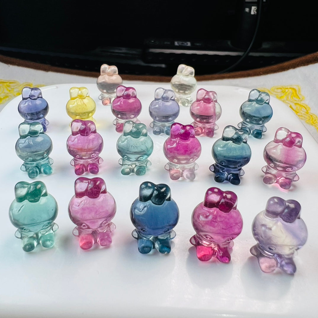 Mini Fluorite Sanrio Melody Carving Gemstone carving crystal carving