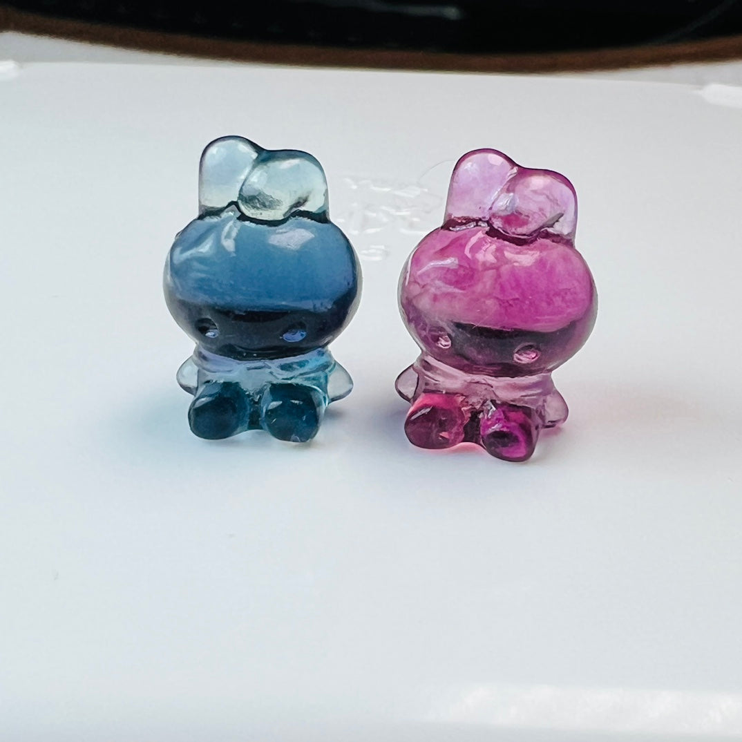 Mini Fluorite Sanrio Melody Carving Gemstone carving crystal carving