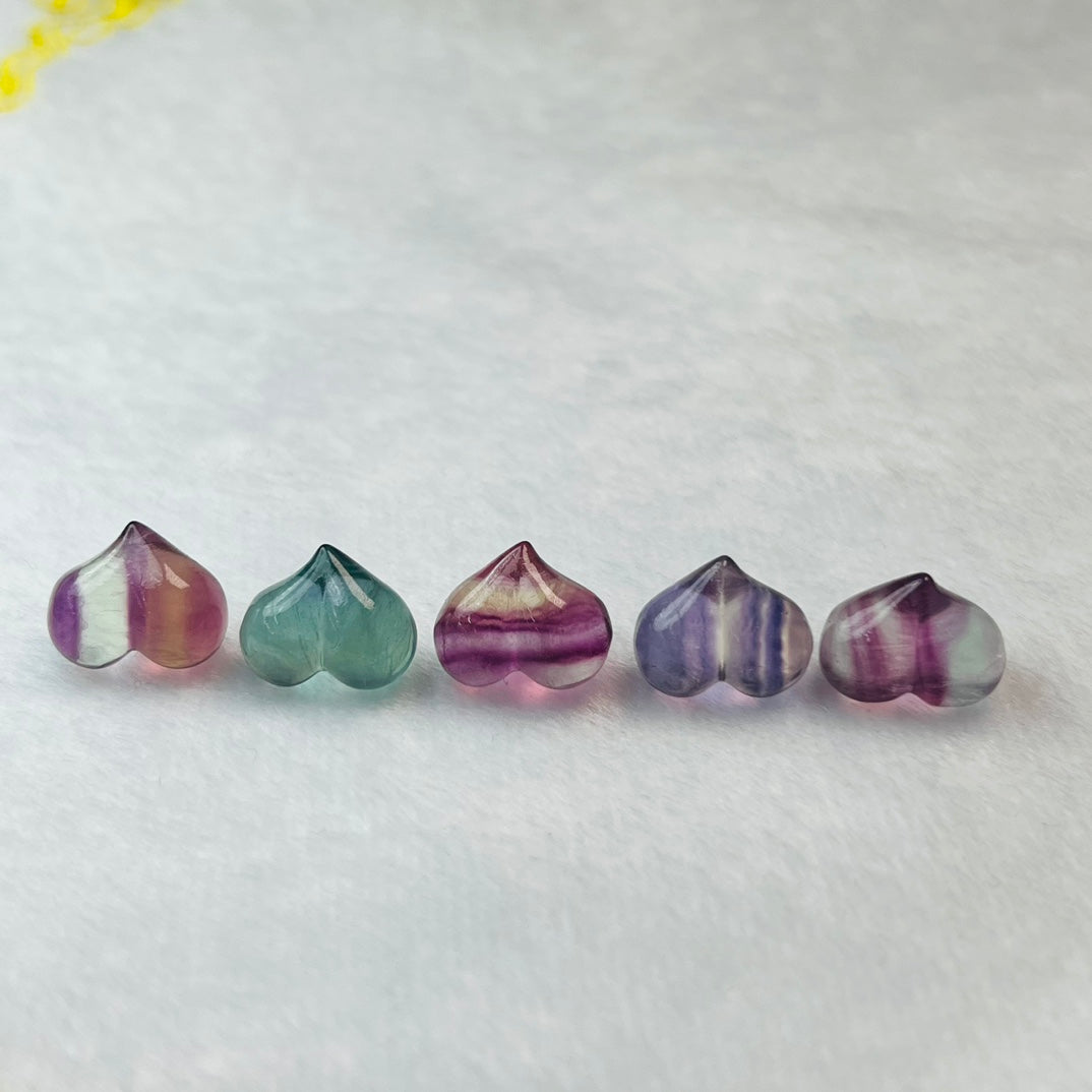 Mini Fluorite peach Carving Gemstone carving crystal carving