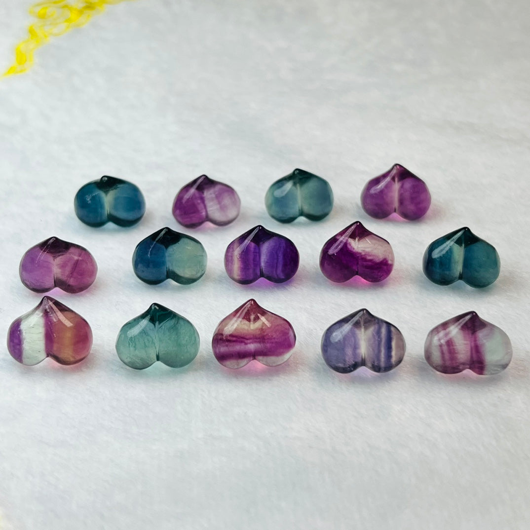 Mini Fluorite peach Carving Gemstone carving crystal carving