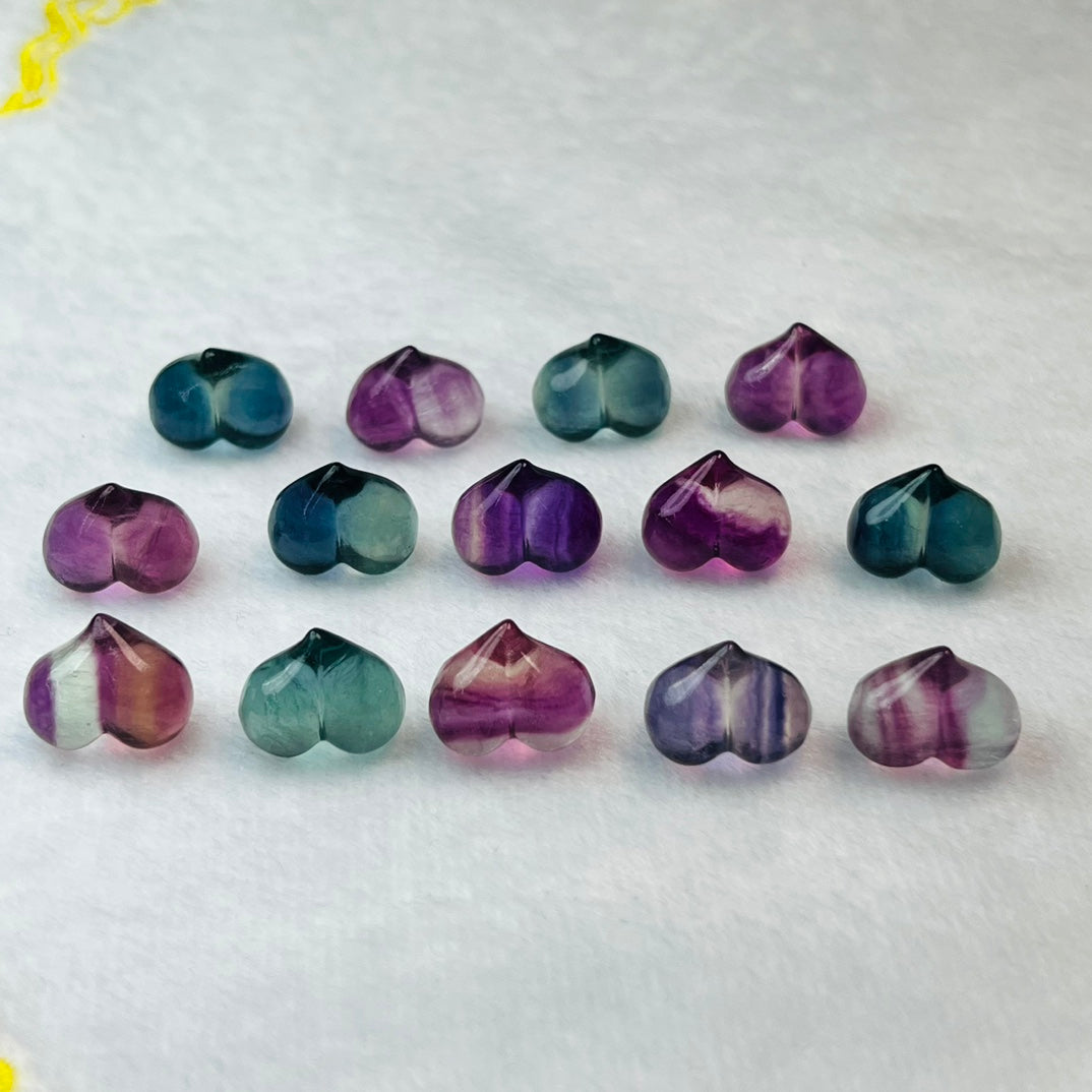 Mini Fluorite peach Carving Gemstone carving crystal carving