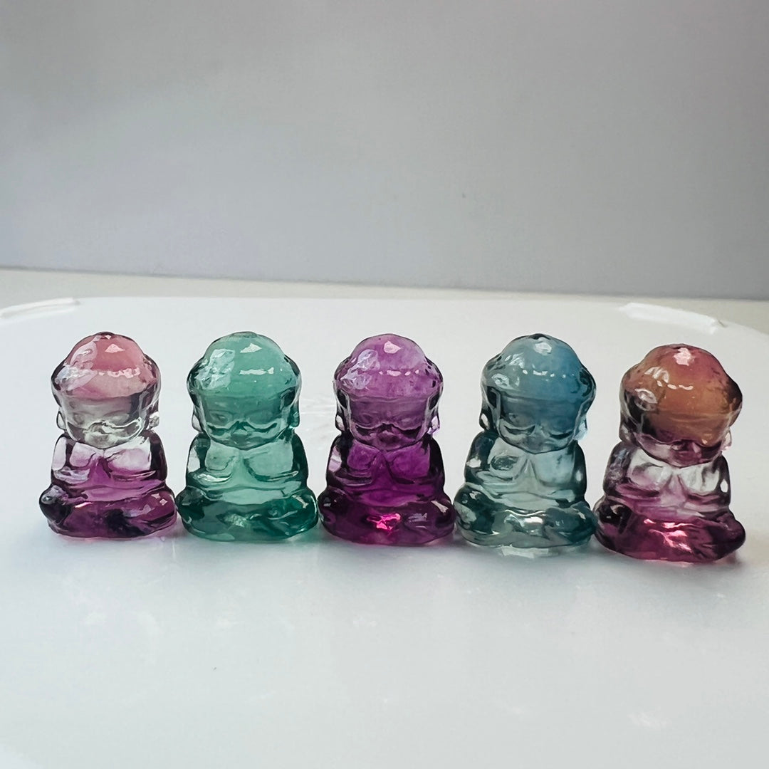 Mini Fluorite Baby Buddha Carving Gemstone carving crystal carving