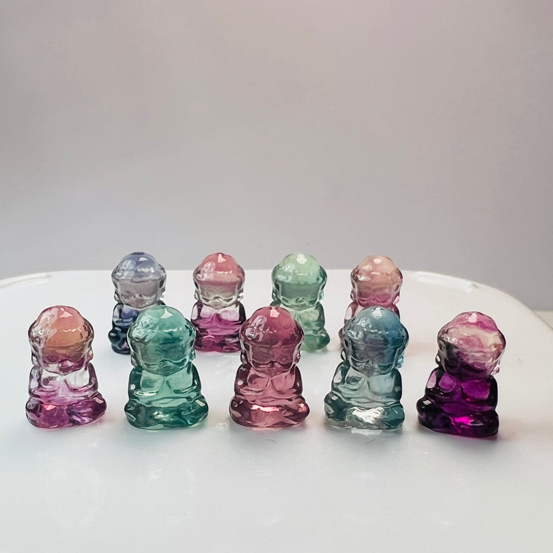 Mini Fluorite Baby Buddha Carving Gemstone carving crystal carving