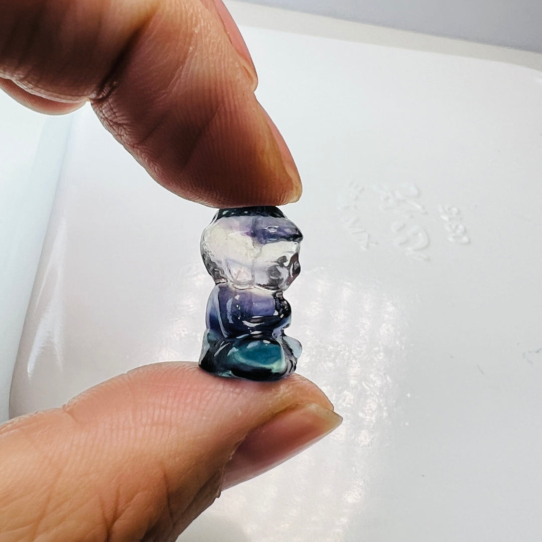 Mini Fluorite Baby Buddha Carving Gemstone carving crystal carving