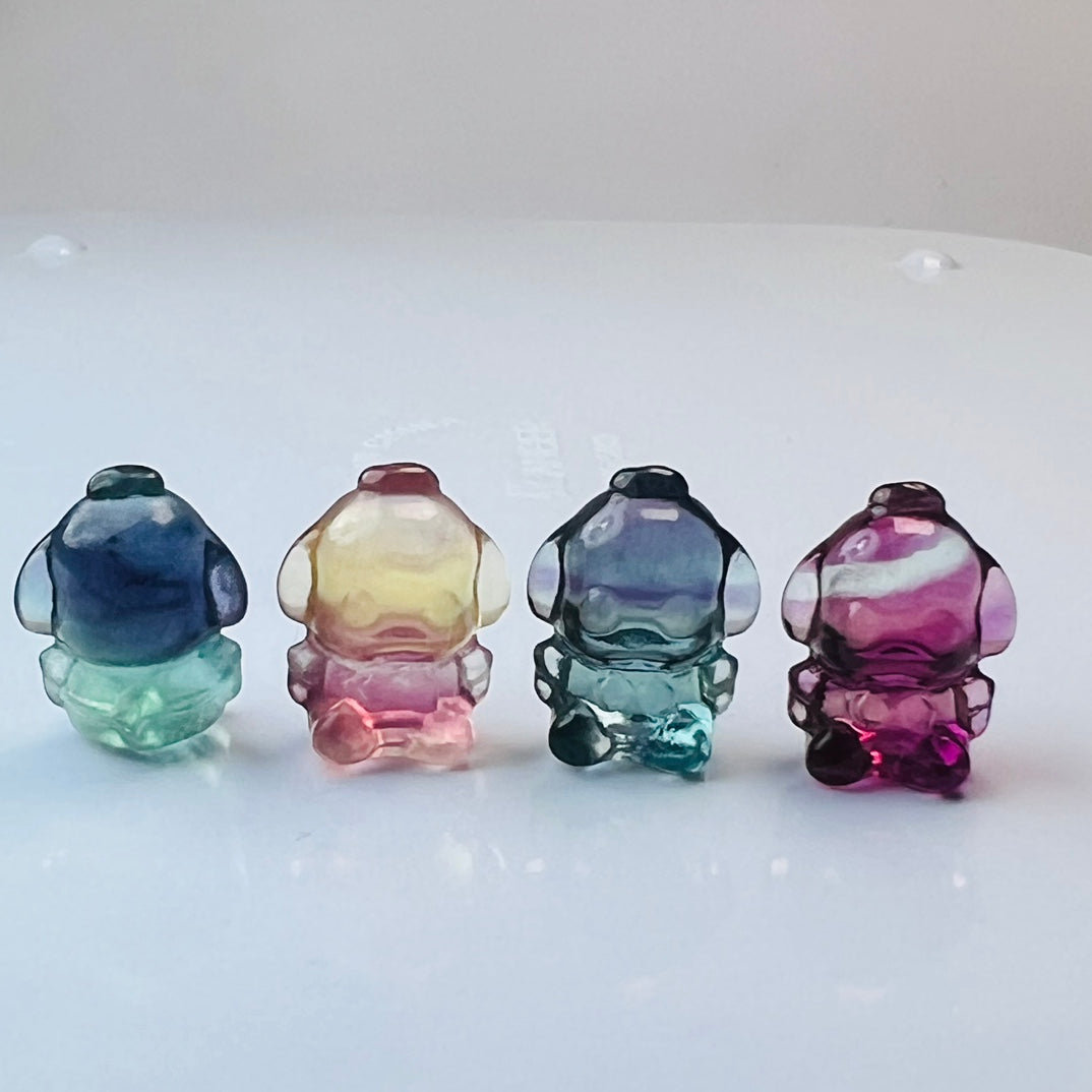 Mini Fluorite Sanrio Pochacco Carving Gemstone carving crystal carving