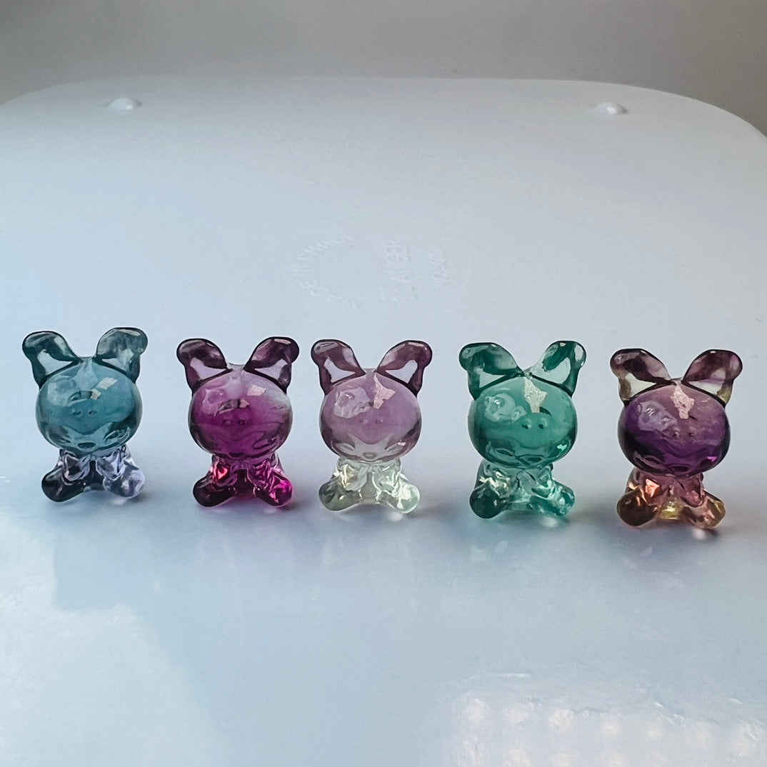 Mini Fluorite Sanrio Kuromi Carving Gemstone carving crystal carving