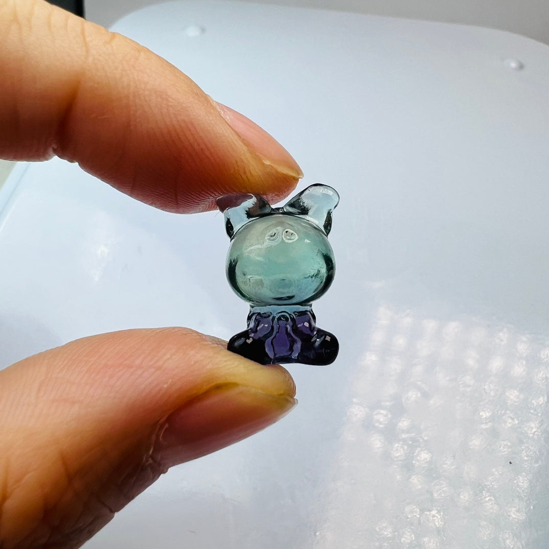 Mini Fluorite Sanrio Kuromi Carving Gemstone carving crystal carving