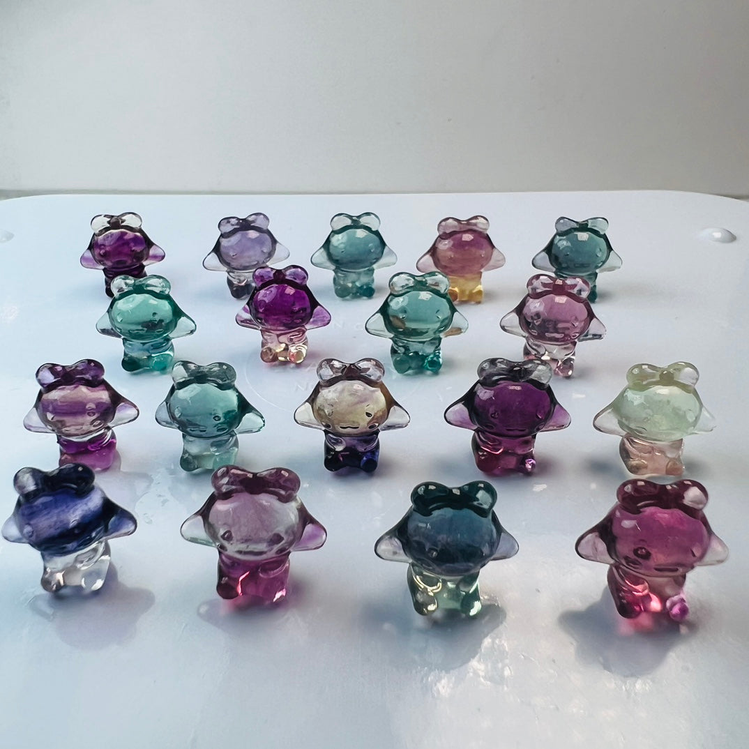 Mini Fluorite Sanrio Cinnamoroll Carving Gemstone carving crystal carving