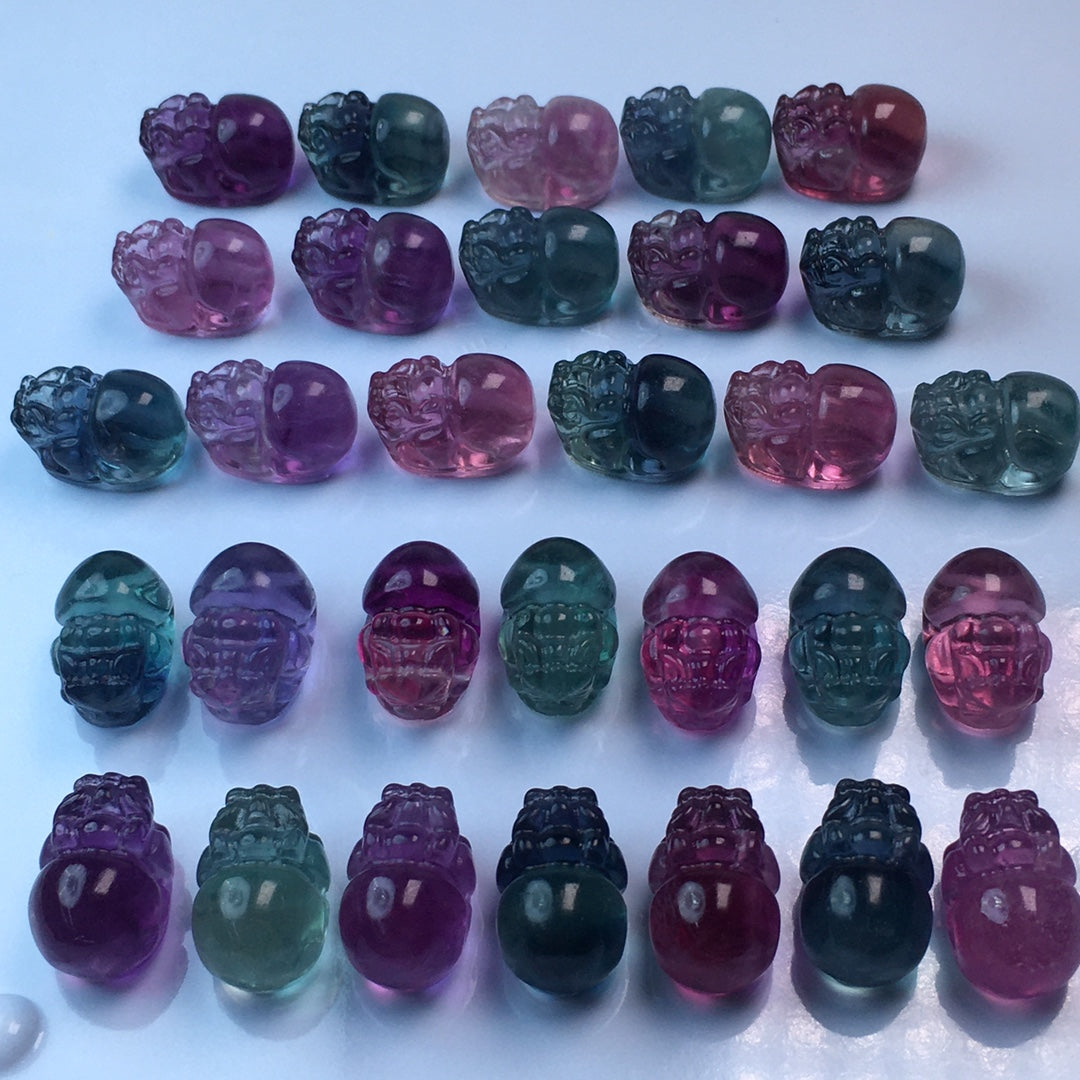 Mini Fluorite Pixiu Carving Gemstone carving crystal carving