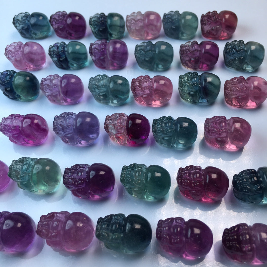 Mini Fluorite Pixiu Carving Gemstone carving crystal carving