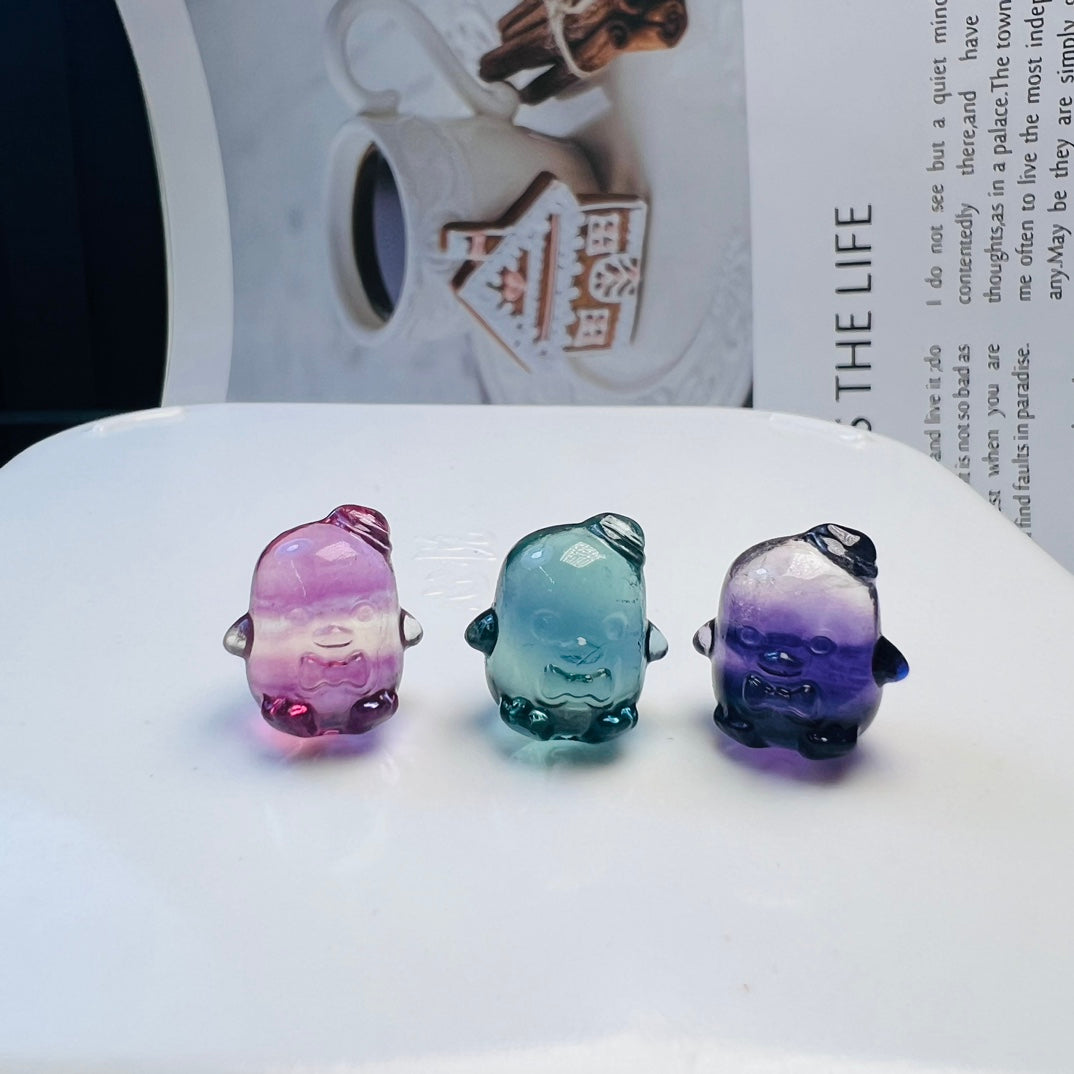 Mini Fluorite Sanrio Tuxedosam Carving crystal carving