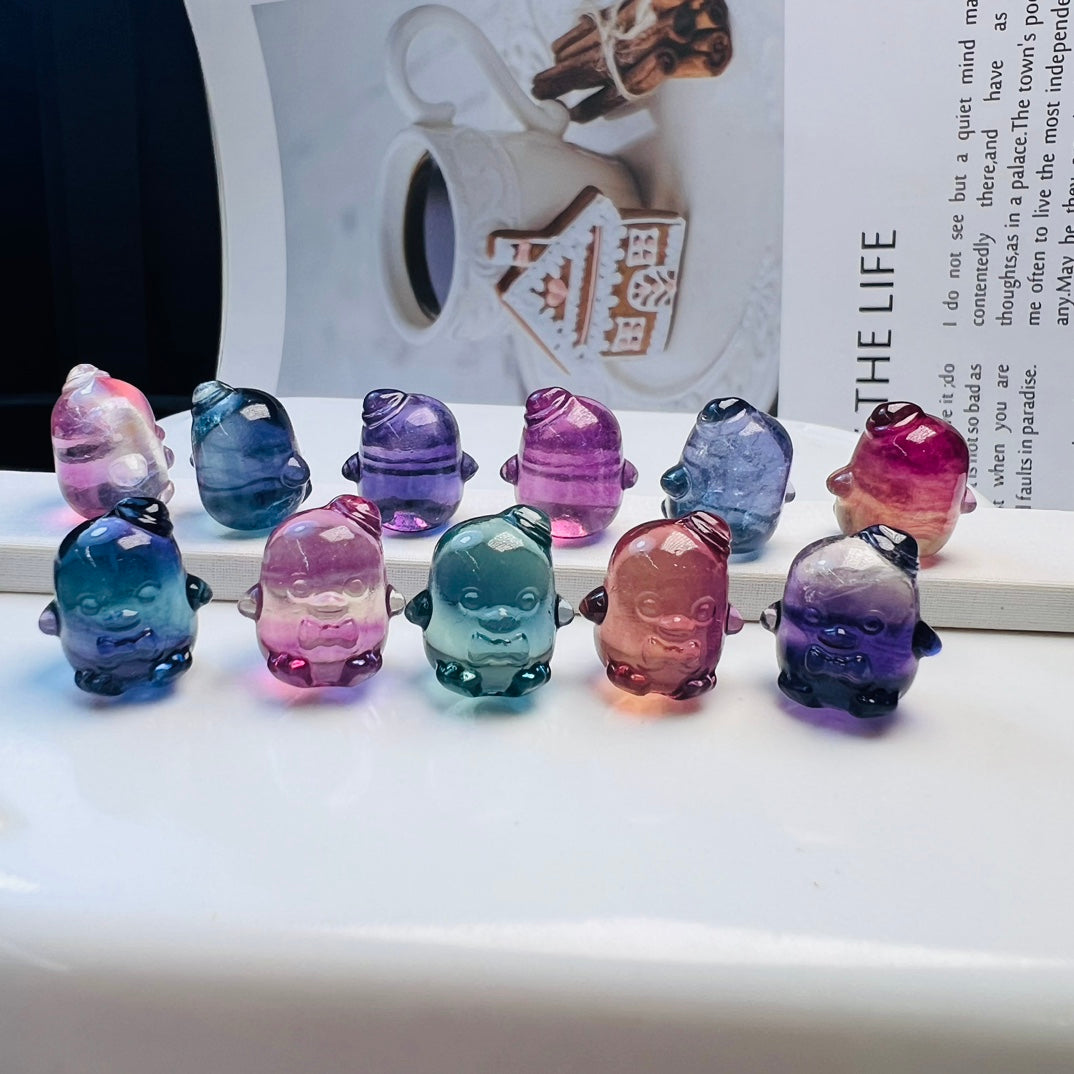 Mini Fluorite Sanrio Tuxedosam Carving crystal carving