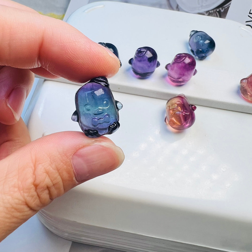 Mini Fluorite Sanrio Tuxedosam Carving crystal carving