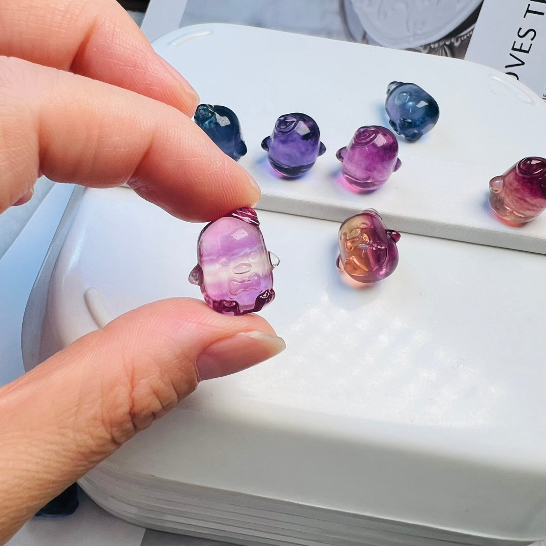 Mini Fluorite Sanrio Tuxedosam Carving crystal carving