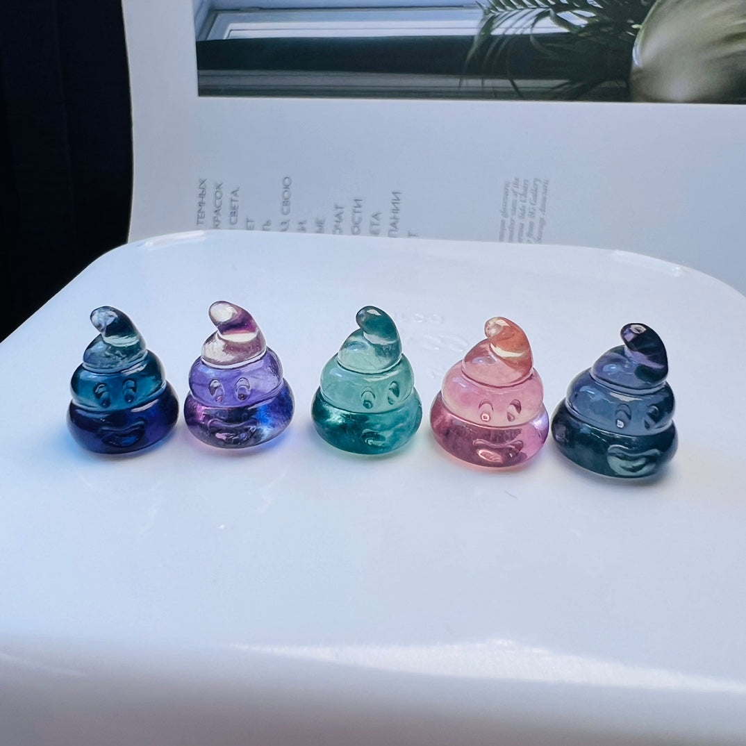 Mini Fluorite Halloween Carving crystal carving