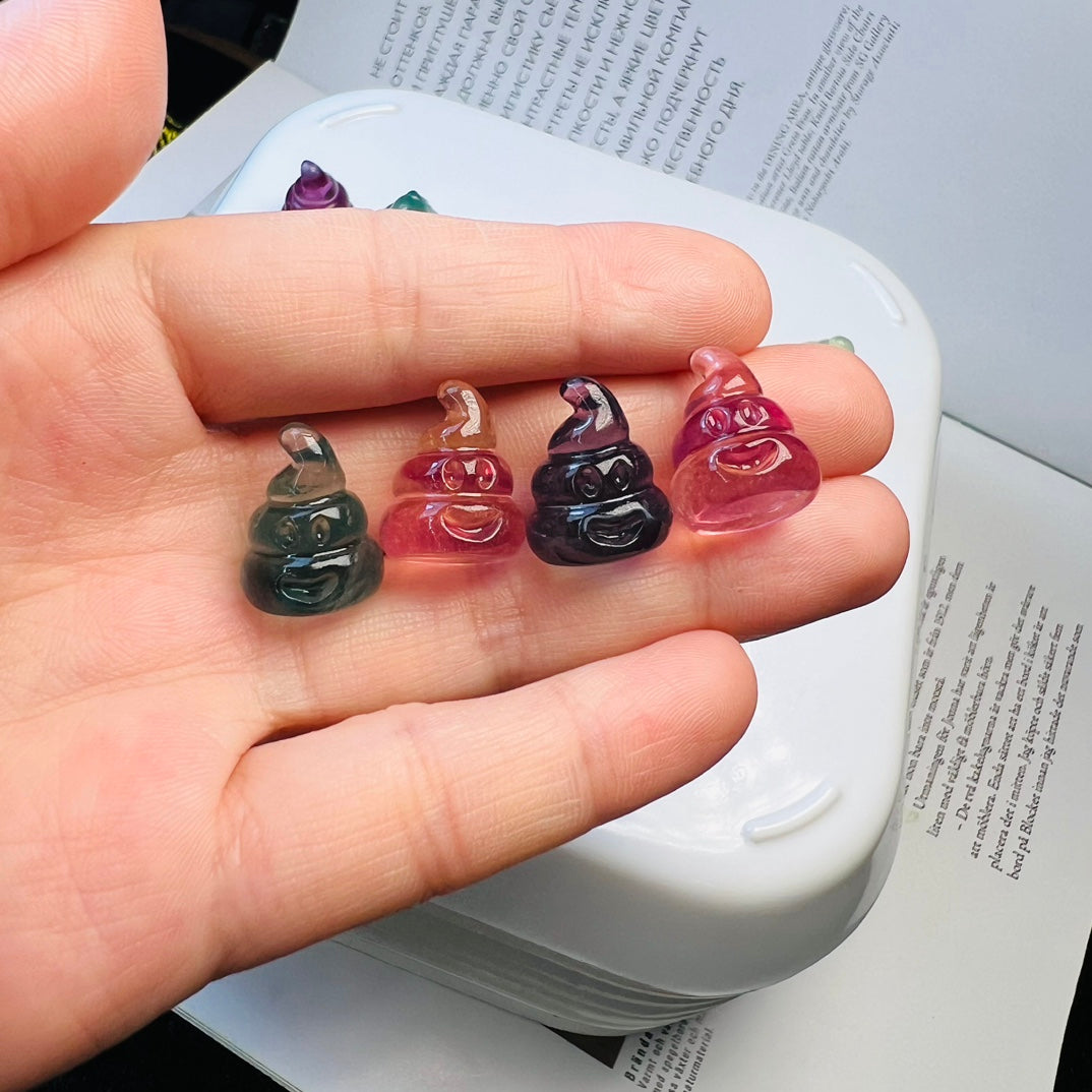 Mini Fluorite Halloween Carving crystal carving