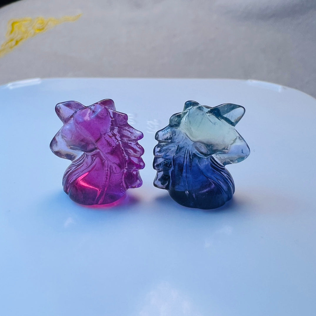 Mini Fluorite unicorn Carving crystal carving