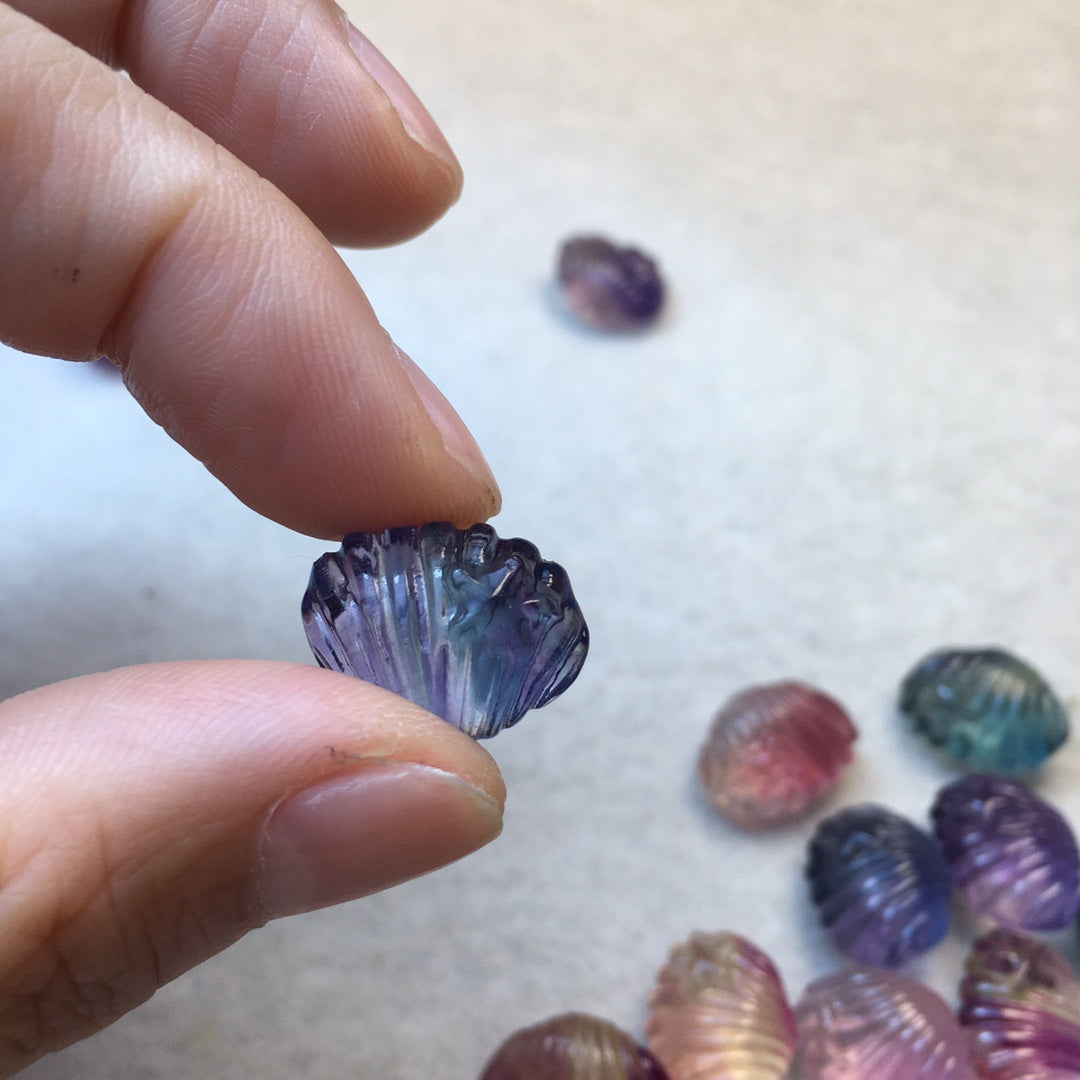 Mini Fluorite shell Carving crystal carving