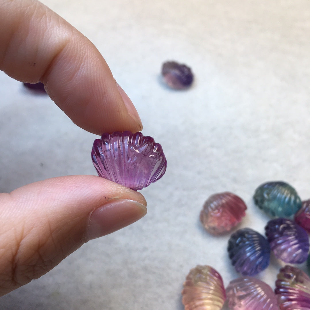 Mini Fluorite shell Carving crystal carving