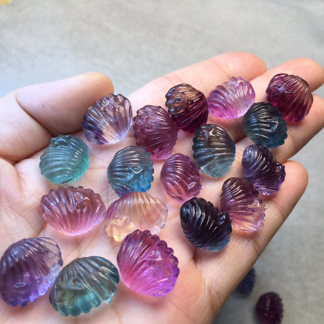 Mini Fluorite shell Carving crystal carving