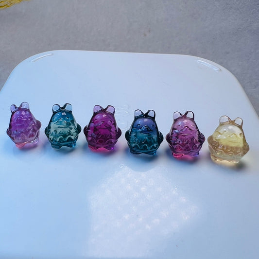 Mini Fluorite Totoro Carving crystal carving