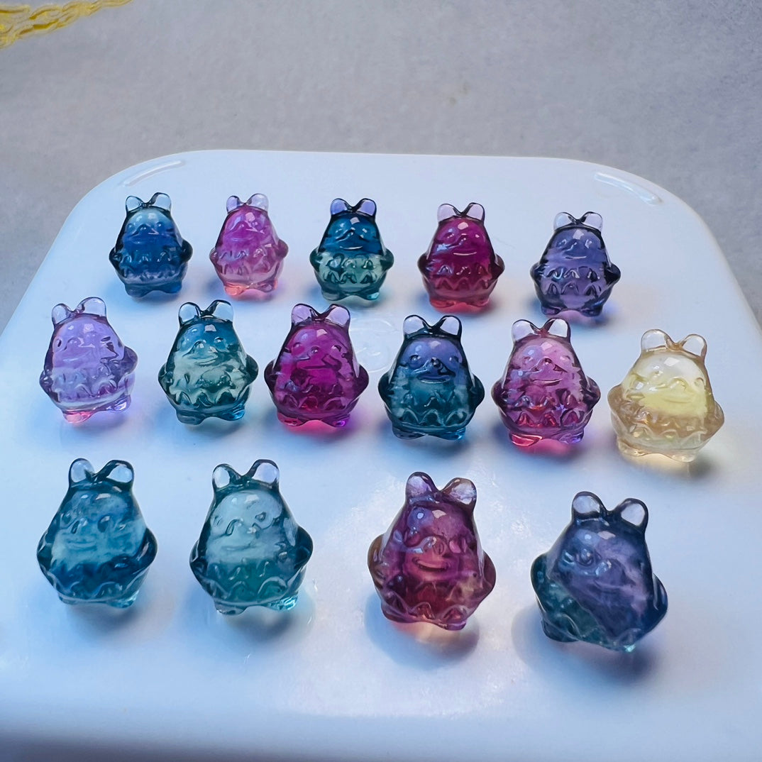 Mini Fluorite Totoro Carving crystal carving