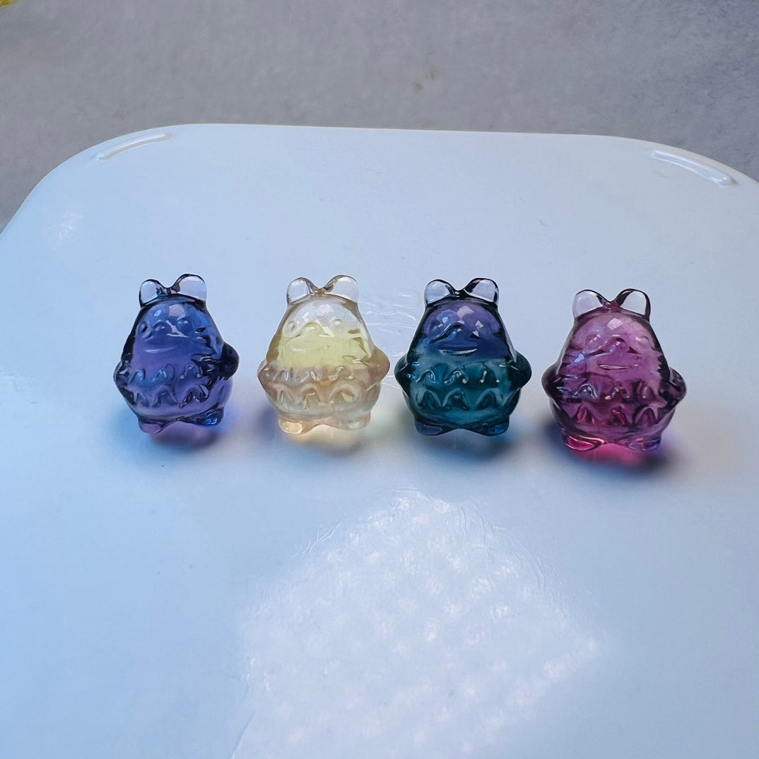 Mini Fluorite Totoro Carving crystal carving