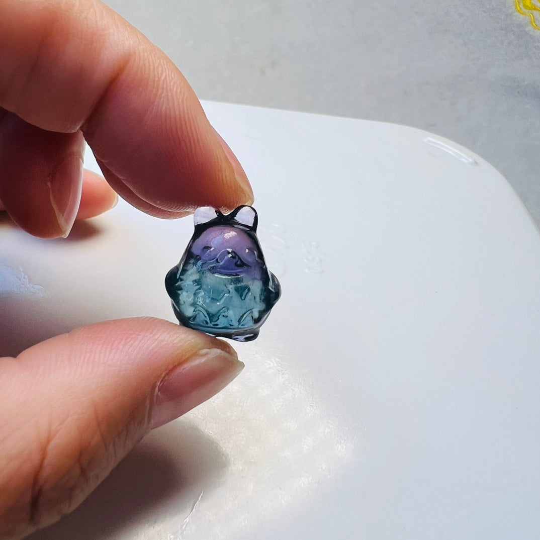 Mini Fluorite Totoro Carving crystal carving