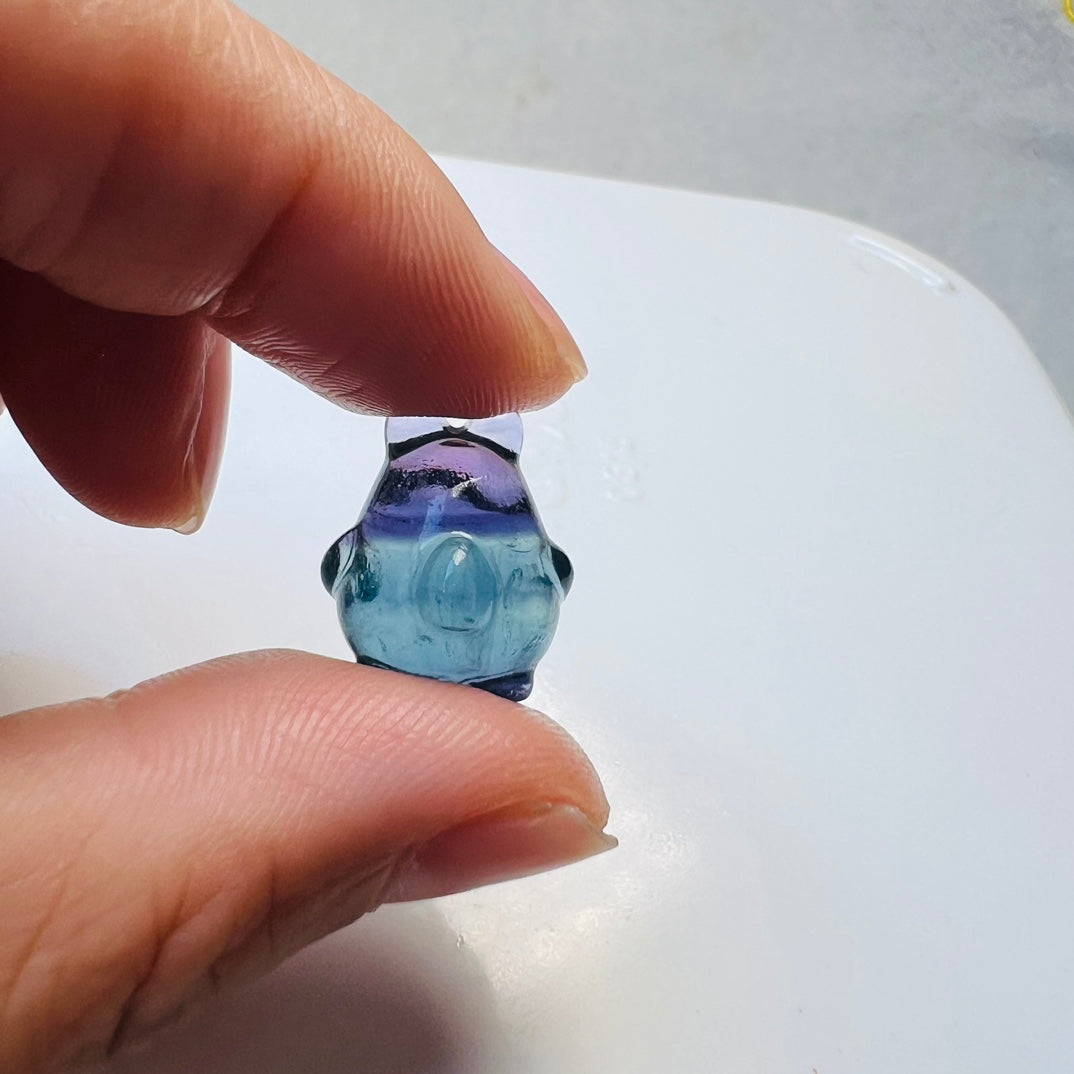 Mini Fluorite Totoro Carving crystal carving