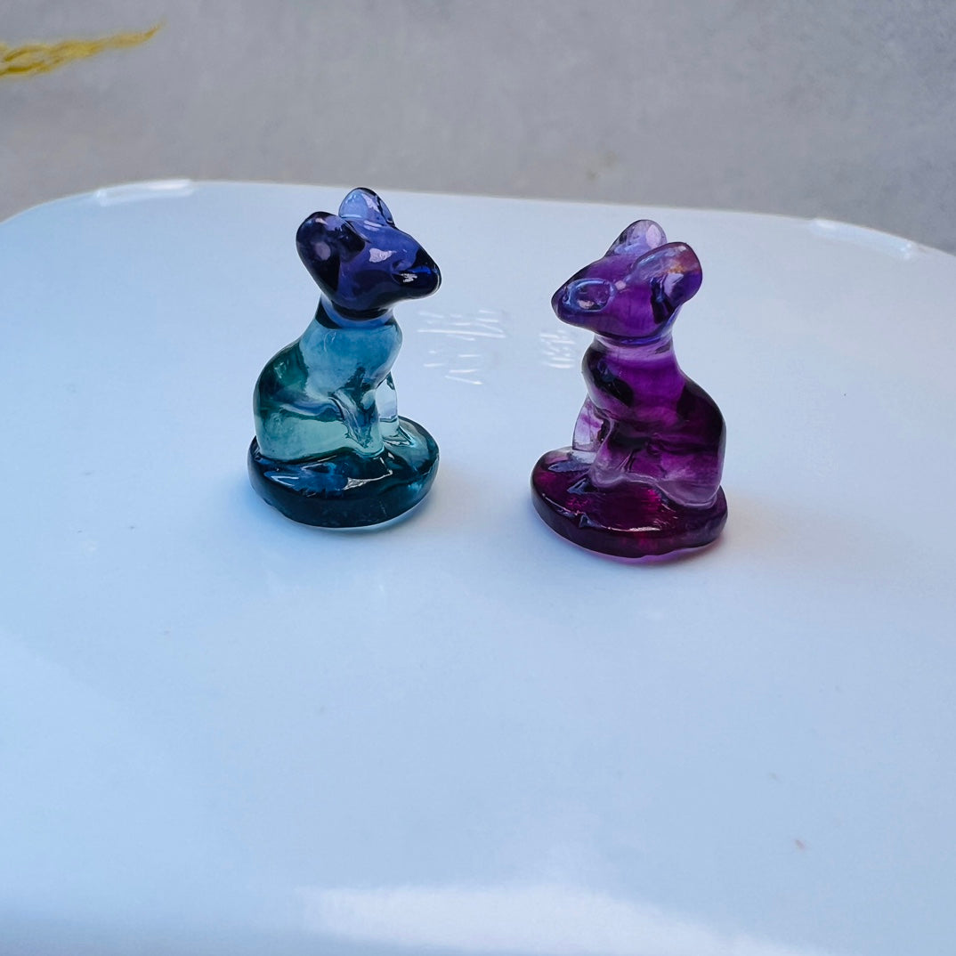 Mini Fluorite Bastet Carving crystal carving