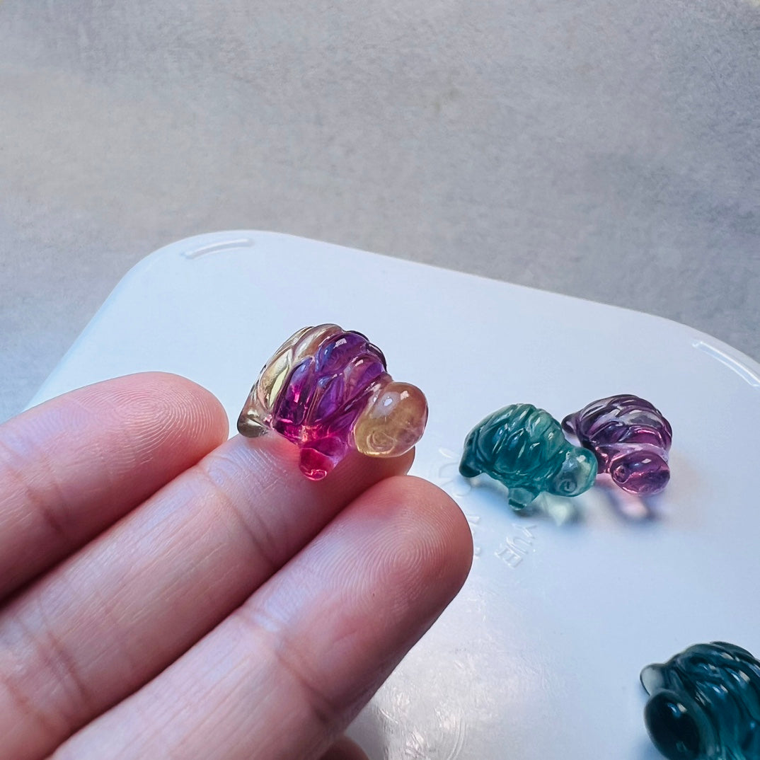 Mini Fluorite turtle Carving crystal carving