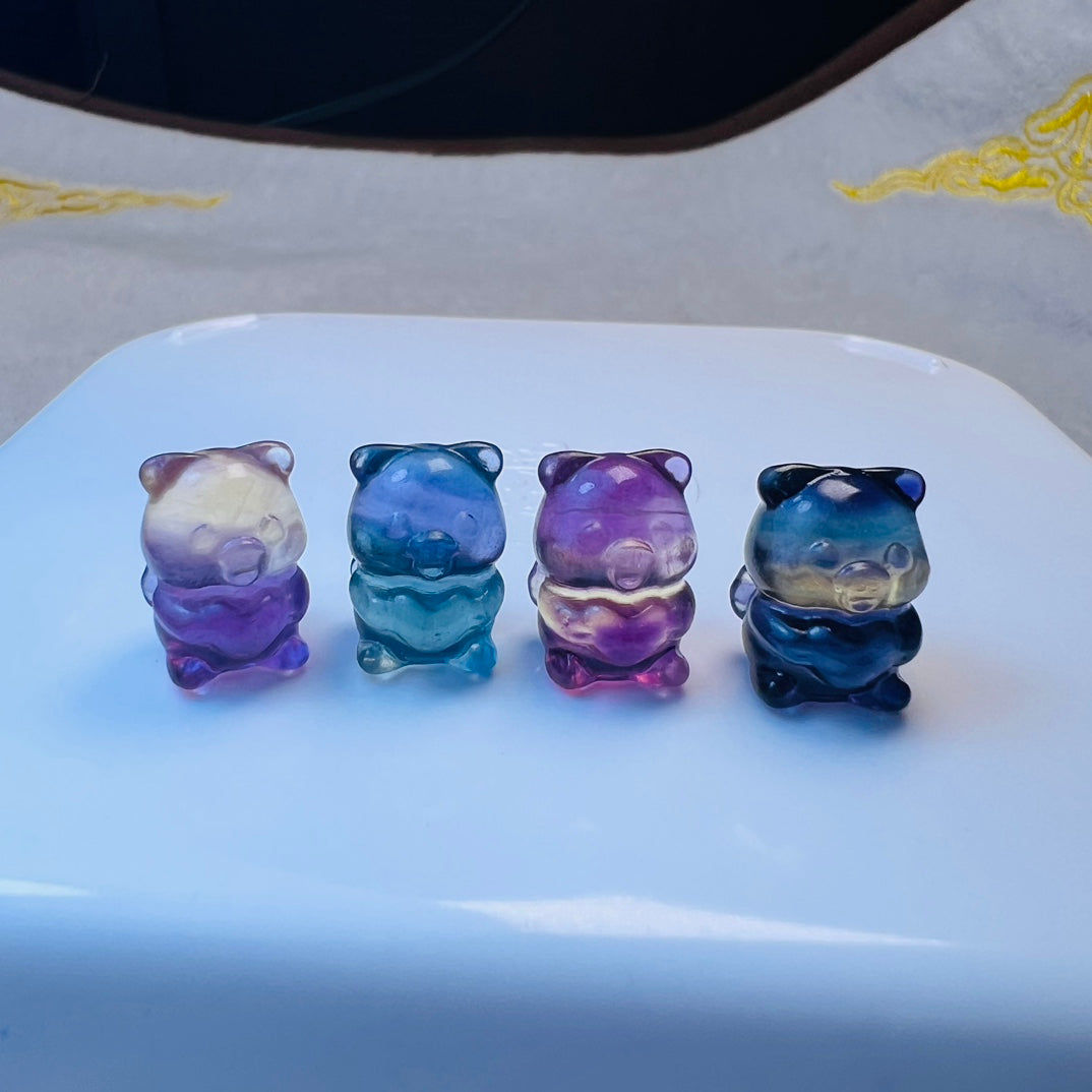 Mini Fluorite Pig Carving crystal carving