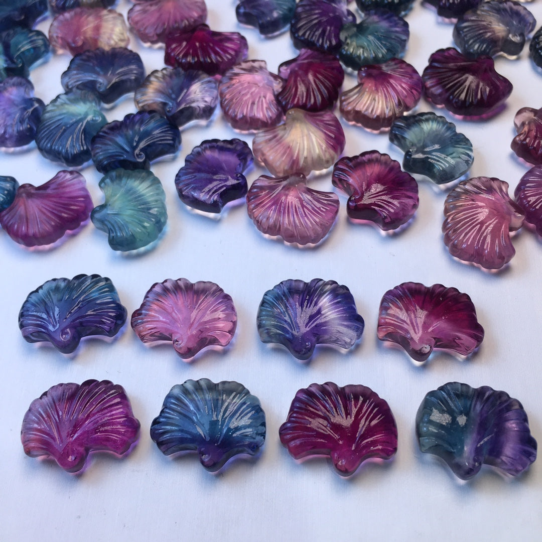 Mini Fluorite ginkgo leaf Carving crystal carving