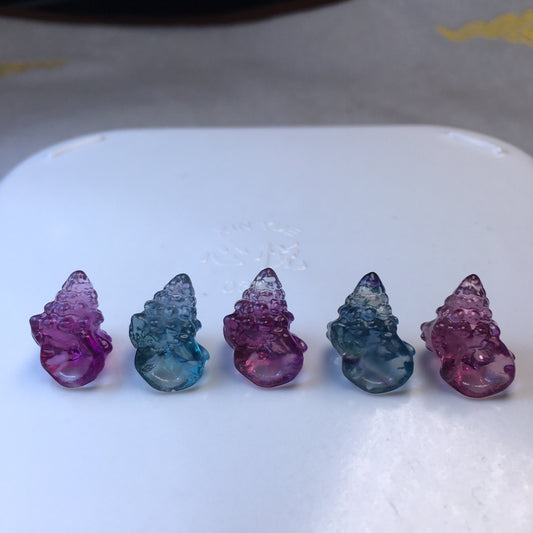 Mini Fluorite conch Carving crystal carving